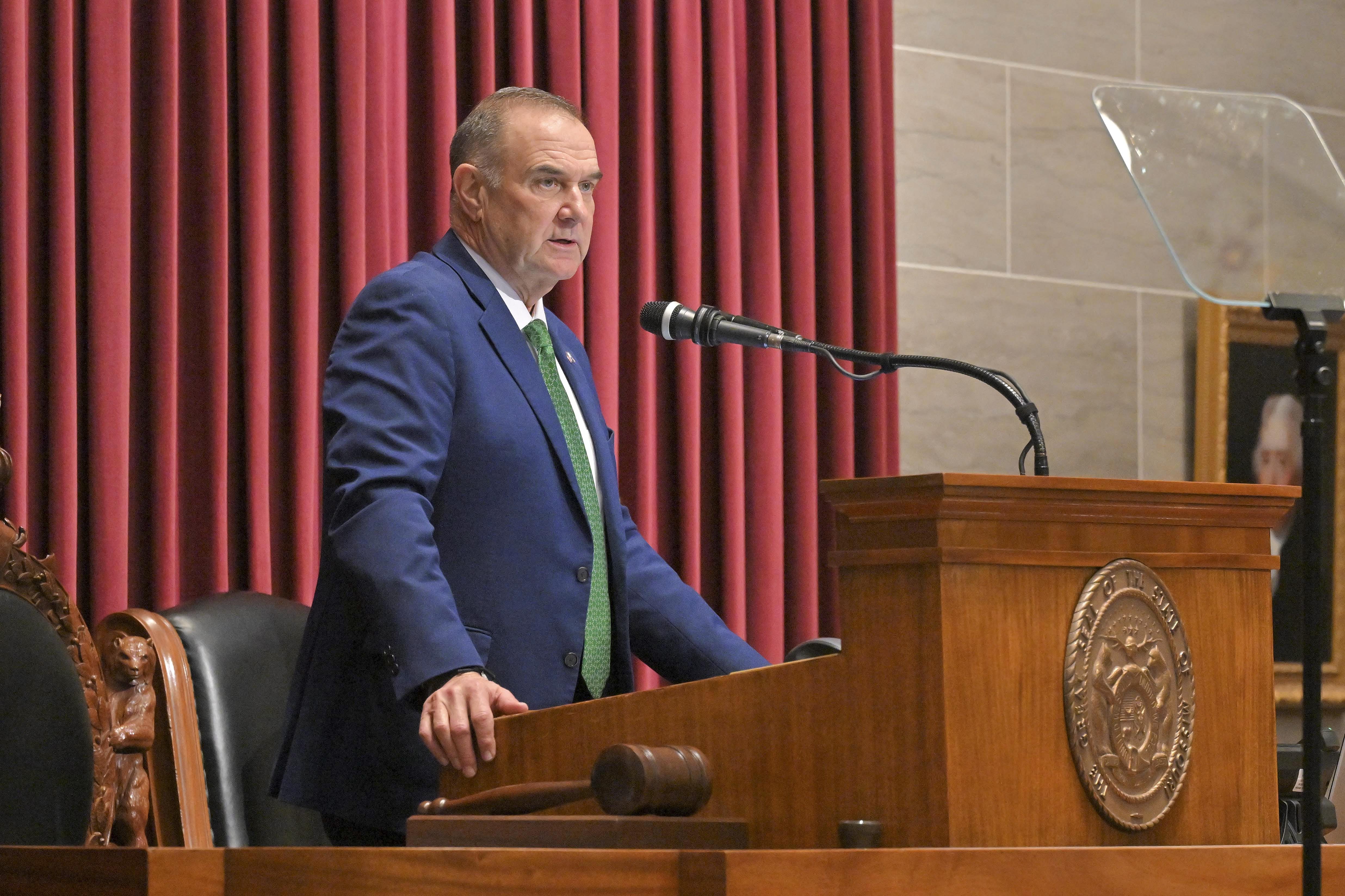 (LISTEN): Missouri Governor Mike Kehoe live on "Wake Up Missouri" from governor's prayer breakfast episode artwork