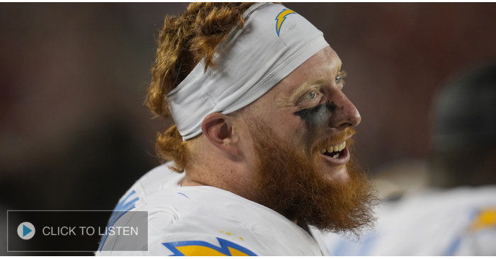 Chargers' Scott Matlock in Seattle supporting Boise State